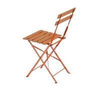 LOCKLGFMCZ Mesas de centro plegables madera maciza, sillones for patio exterior, muebles bistró for jardín, asientos terraza compactos y sillas plegables(Wooden chair orange)