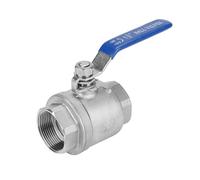 LOCKLGFMCZ Válvula de bola 1-1/2", acero inoxidable 304, dos piezas, paso total, rosca hembra, DN40, 1000 WOG Válvula de bola roscada.