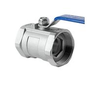 LOCKLGFMCZ Válvula de bola paso total BSPT 1/4" 3/8" 1/2" 3/4" 1" 1-1/4" Hembra Acero Inoxidable SS304 2P/1P for Mango Vinilo Válvula de bola roscada.(One Piece F to F,G1.2 BSP)