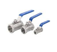 LOCKLGFMCZ Válvula de bola una pieza acero inoxidable S304 SS316L, interruptor válvula tubería agua roscada 1/4" 3/8" 3/4" 1" 1-1/4" 1-1/2" 2" DN15 Válvula de bola roscada.(1/4",SS316L)