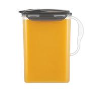 LocknLock Aqua - Jarra de agua para puerta de nevera con asa, de plástico sin BPA, con tapa superior abatible, perfecta para hacer tés y jugos, 3 cuartos de galón, color gris