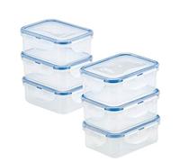 LocknLock HPL806S6 Easy Essentials - Juego de contenedores de almacenamiento de alimentos, polipropileno, transparente