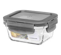 LocknLock OVEN GLASS - Fiambreras de cristal con tapa, 160 ml, 110 x 90 x 53 mm, frigorífico, congelador y lavavajillas, cristal de borosilicato hasta 400 °C, apto para horno y microondas con tapa