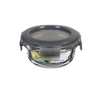 LocknLock OVEN GLASS - Fiambreras de cristal con tapa, redondas, 130 ml, diámetro de 100 x 50 mm, frigorífico, congelador y lavavajillas, vidrio de borosilicato hasta 400 °C, apto para horno y