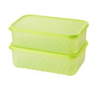 LocknLock Tarros de almacenamiento herméticos con tapa, juego de 2 unidades, apilables y sin BPA, para frutas y verduras, aptos para microondas, congelador y lavavajillas (3,2 L)