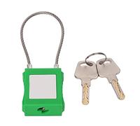 Lockout Cable Lock, 12 Insert High Security Key Retaining Lock Stainless Steel Shackle for Industrial Equipment Maintenance (Verde)