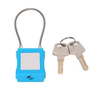 Lockout Cable Lock, 12 Insert High Security Key Retaining Lock Stainless Steel Shackle for Industrial Equipment Maintenance (Azul)