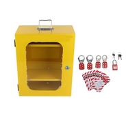 Lockout etiqueta gabinete portátil multifunción de seguridad para encabezado kit HASP HAPTAG HAPTAG con llaves de 8 pares de construcción de hierro resistente para mantenimiento