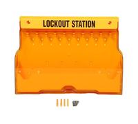 Lockout Tagout Station | PC Wall Mounted Security Board for Industrial/Electrical Lockout | Debris - Proof Transparent Cover with Lock Status | Easy Install with Mounting Kit
