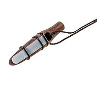 Lockschmiede Hoja redonda - Hecho a mano, fácil de jugar universal 2 en 1 - Hoja de ciervo con clip integrado de madera de nogal, incluye manual de usuario digital