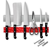 Loco Bird Barra magnética para cuchillos de 40cm autoadhesiva con cinta adhesiva 3M VHB - barra imantada para cuchillos de acero inoxidable para utensilios de cocina - Soporte magnético para cuchillos