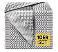 Loco Bird Paños de cocina de algodón 50x70 cm gris - Juego de 10 trapos cocina - trapos de cocina - Paños de té de algodón para secar