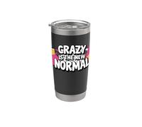 Loco es la nueva normalidad. Cita divertida, Sarcasmo Vaso térmico de acero inoxidable de doble pared