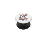 Loco por enseñar un diseño Divertido de Zebra Print Teacher Life PopSockets PopGrip Adhesivo