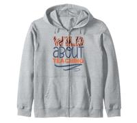 Loco por enseñar un diseño Divertido de Zebra Print Teacher Life Sudadera con Capucha