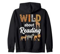 Loco por Leer Safari Animal Sudadera con Capucha
