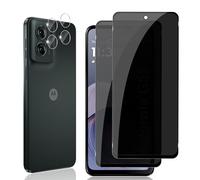 Locofun Protector de Pantalla de Privacidad para Motorola Moto G55 5G y Protector de Lente Cámara, Antiespia Cristal Vidrio Templado, 9H Dureza Anti-Spy Anti-Arañazos [2+2 Piezas]