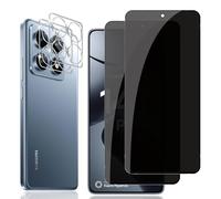 Locofun Protector de Pantalla de Privacidad para Xiaomi 14T / 14T Pro y Protector de Lente Cámara,[2+2 Piezas] 9H Dureza Anti-Spy Anti-Arañazos, Antiespia Cristal Vidrio Templado