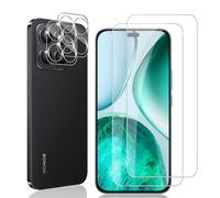 Locofun Protector de Pantalla para Honor X8b / X8C, 2 Piezas Cristal Vidrio Templado y 2 Piezas Protector Lente Cámara, [Dureza 9H] HD Anti-Arañazos Película Protectora