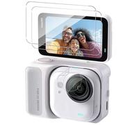 Locofun Protector de Pantalla para Insta360 GO Ultra, 2 Piezas Cristal Vidrio Templado y 2 Piezas Protector Lente Cámara, [Dureza 9H] HD Anti-Arañazos Película Protectora