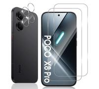 Locofun Protector de Pantalla para Motorola Moto G67/G77, 2 Piezas Cristal Vidrio Templado y 2 Piezas Protector Lente Cámara, [Dureza 9H] HD Anti-Arañazos Película Protectora