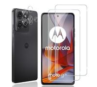 Locofun Protector de Pantalla para Motorola Moto G75 5G, 2 Piezas Cristal Vidrio Templado y 2 Piezas Protector Lente Cámara, [Dureza 9H] HD Anti-Arañazos Película Protectora