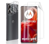 Locofun Protector de Pantalla para Motorola Moto G85 5G con Posicionador, Película Protectora de Hidrogel Flexible de TPU y Protector Lente Cámara [2+2 Piezas], HD Antiarañazos