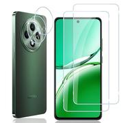 Locofun Protector de Pantalla para Oppo Reno 12 F / 12F / Reno 12 FS, 2 Piezas Cristal Vidrio Templado y 2 Piezas Protector Lente Cámara, HD Anti-Arañazos Película Protectora