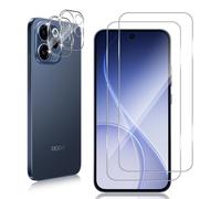 Locofun Protector de Pantalla para Oppo Reno 15F/ 15FS, 2 Piezas Cristal Vidrio Templado y 2 Piezas Protector Lente Cámara, [Dureza 9H] HD Anti-Arañazos Película Protectora