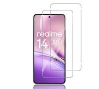 Locofun Protector de Pantalla para Realme 14 5G / Realme 14T / 14 T 2 Piezas Cristal Vidrio Templado, [Dureza 9H] HD Anti-Arañazos Película Protectora