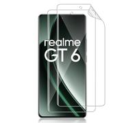 Locofun Protector de Pantalla para Realme GT 6T/ GT 6 con Posicionador, Película TPU y Cámara Cristal Templado [2+2 Piezas], HD Sin Burbujas Antiarañazos