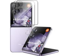 Locofun Protector de Pantalla para Xiaomi Mix Flip 5G, 2 Piezas Cristal Vidrio Templado y 2 Piezas Protector Lente Cámara, [Dureza 9H] HD Anti-Arañazos Película Protectora