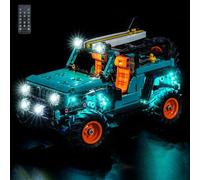 LocoLee Kit de luces compatible con Lego 42227 Jeep Wrangler Rubicon SUV, sin modelo real, solo luces, accesorios de iluminación LED compatibles con Jeep Lego 42227 (versión RC)