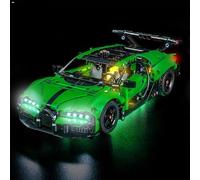 LocoLee Kit de luces compatible con Lego Green Bugatti Chiron Pur Sport Hypercar 42241, no solo modelo real, accesorios de iluminación LED para LEGO Technic para coleccionistas de exhibición (versión