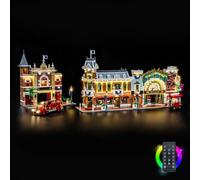 LocoLee Kit de luces compatible con Lego Main Street, Estados Unidos - no solo modelo real, accesorios de iluminación LED para LEGO 43302 para coleccionistas de pantalla (versión RC)