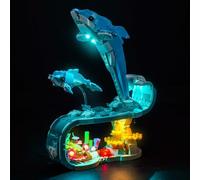 LocoLee Kit de luz personalizado compatible con Lego 31385 animales marinos: hermosos delfines - Sin modelo real solo luces, accesorios de iluminación LED compatibles con Lego Beautiful Dolphins