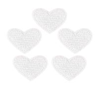 Locomo 5 parches autoadhesivos de corazón pequeño para planchar de 2,6 cm, parche bordado para coser, insignia colorida para sombrero, camiseta, mochila, diario