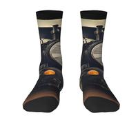 Locomotive - Calcetines deportivos acolchados para mayor comodidad, ajuste seguro y transpirable, deportes, recuperación y uso diario, 1 par, 2 negro-1, talla única