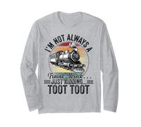 Locomotora Conductor de ferrocarril No siempre soy un accidente de tren Manga Larga