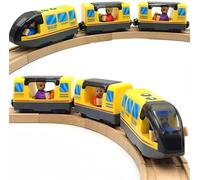 Locomotora de Acción a Pilas para Rieles de Madera (Magnético), Compatible con Thomas la Locomotora, Juego de Tren Brio para Niños de 3, 4 y 5 Años (Sin Pista de Madera)