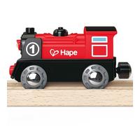 HaPe Tren de juguete Locomotora de vapor clásica con movimiento, luz y marcha adelante/atrás