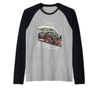 Locomotoras Perdón I Tooted Funny Train Camiseta Manga Raglan