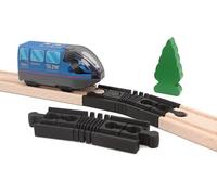 Locorico - 2 rieles multifuncionales para tren de madera compatible con Brio