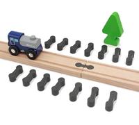 Locorico - Pack de 15 Accesorios Macho en Forma de Hueso para Tren de Madera Compatible con Brio