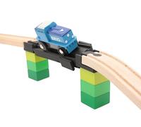 Locorico - Puente de Accidente para Tren de Madera compatible con Brio Lillabo Hape