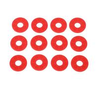 Locos de correa de guitarra Bloques protectores de correa duradera sin resbalón Correas de guitarra segura para guitarra eléctrica Ukulele Bass PE Material 25 mm 10 mm 3 mm 12pcs (Negro) (Rojo)