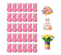 LOCPUFF Easter Sponge Bunnies Vase Filler, 60PCS Sponge Bunnies Vase Filler, 4 Colors Easter Decoration Bunnies Vase Stuffer, Cute Spring Rabbit Vase Fillers, for Home Table Decor (60pcs*Pink)