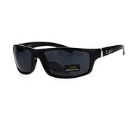 Locs Gafas de sol de plástico rectangulares Cholo Gangster Mad Dog, Negro -, Talla única