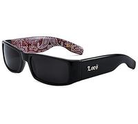 LOCS Gafas de sol Hardcore Black 0103, negro/rojo bandana, para hombre