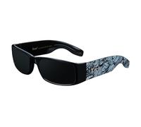 Locs Gafas de sol Hardcore Gangster para hombre con estampado de bandana, negro (Black Graffiti), Men